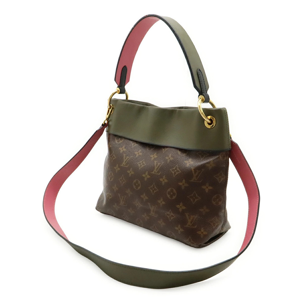 Louis Vuitton Brown Besace Bag Shoulder 2way Tuileries Khaki Leather Monogram